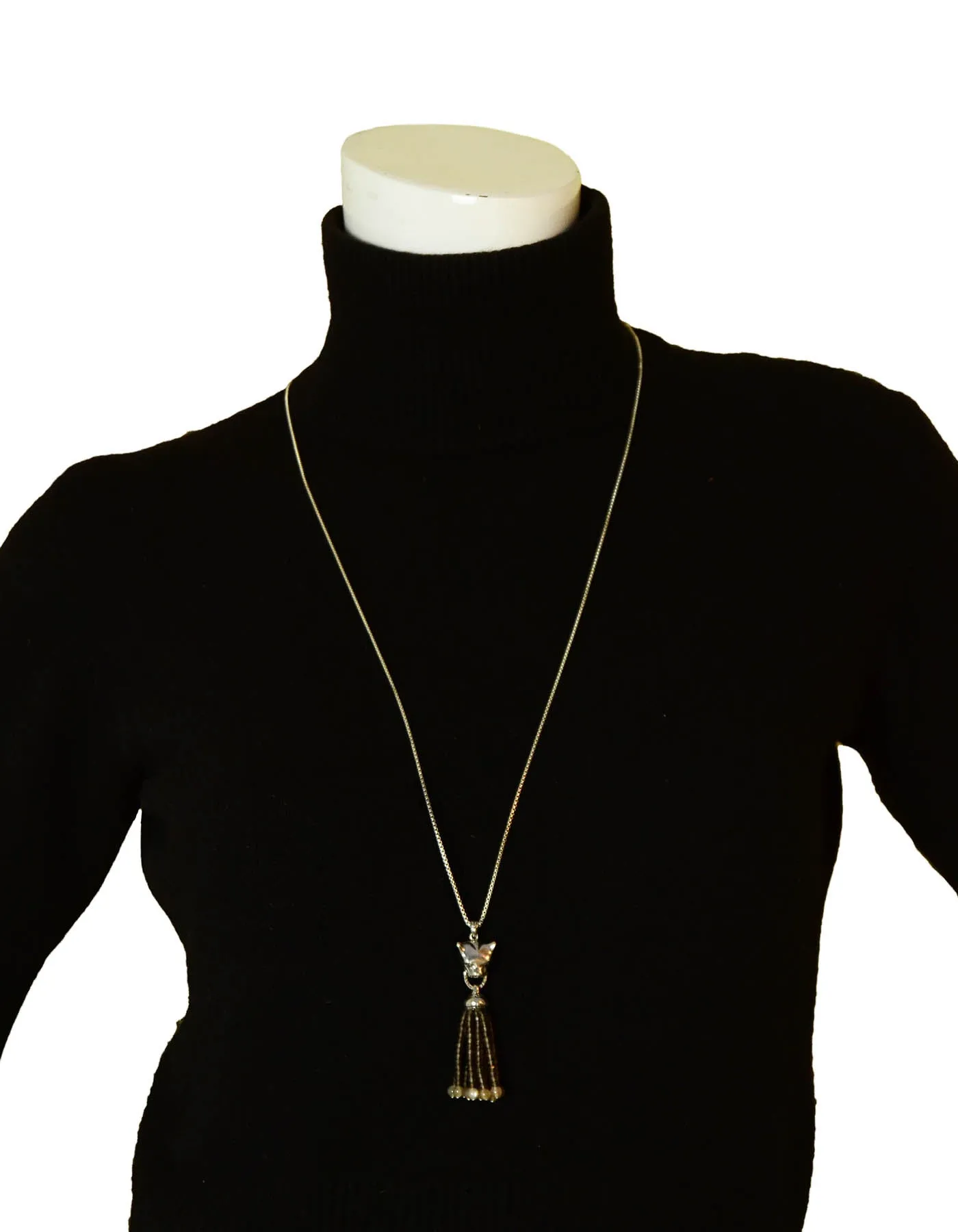 John Hardy Sterling & Diamond Macan Legends Tiger Necklace w/ Tassel