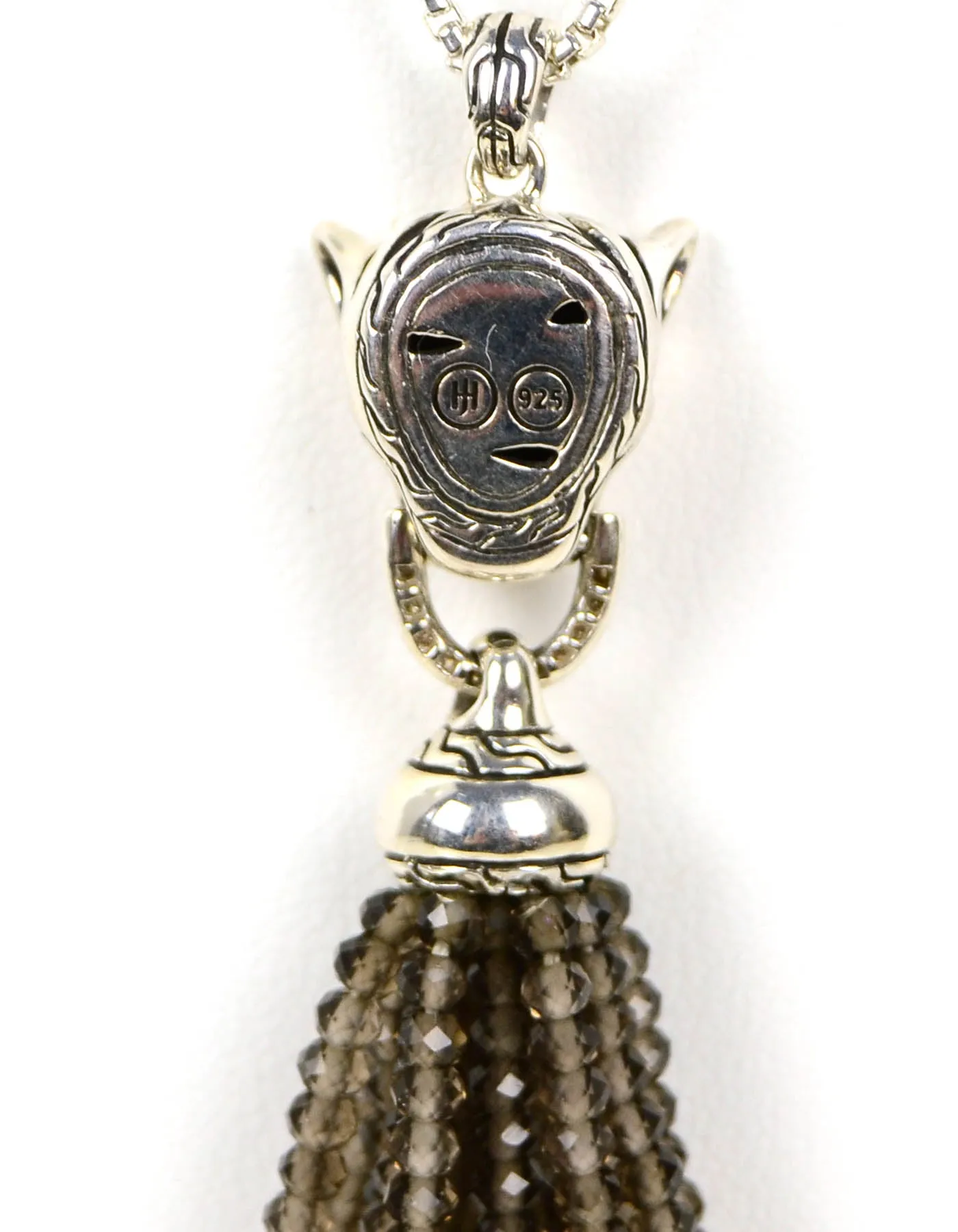 John Hardy Sterling & Diamond Macan Legends Tiger Necklace w/ Tassel