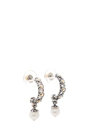 John Hardy Sterling Silver & 18K Gold Pearl Drop Earrings