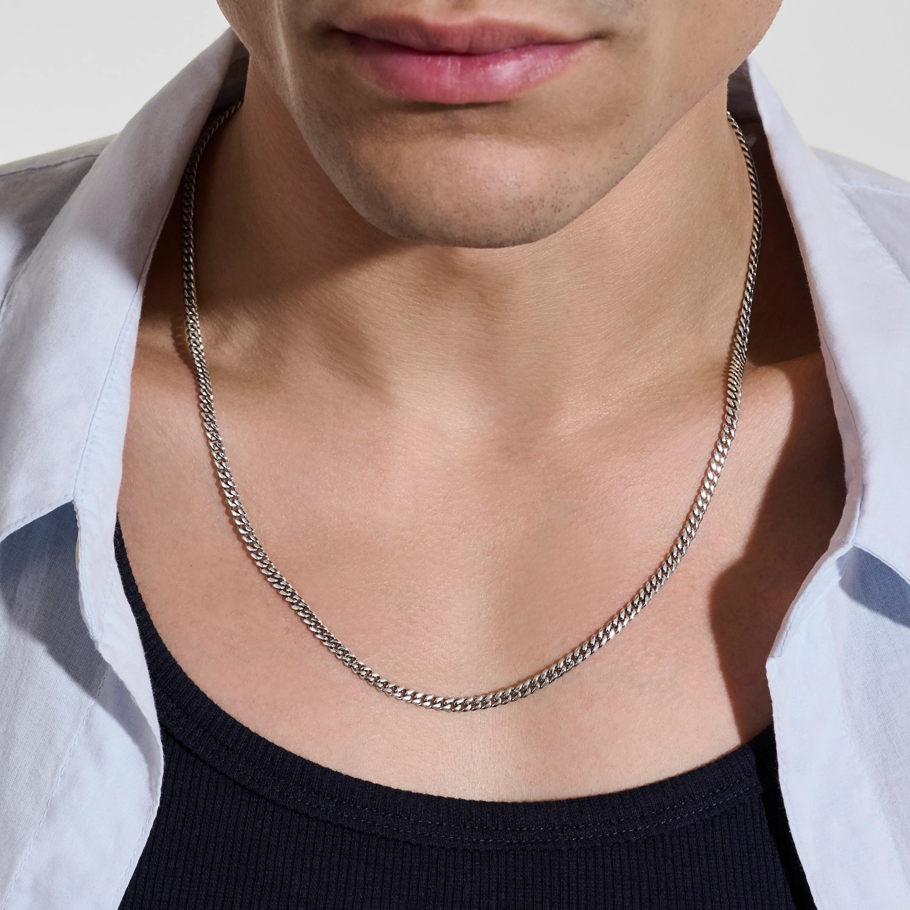 John Hardy Sterling Silver Curb Chain Necklace, 3.9mm