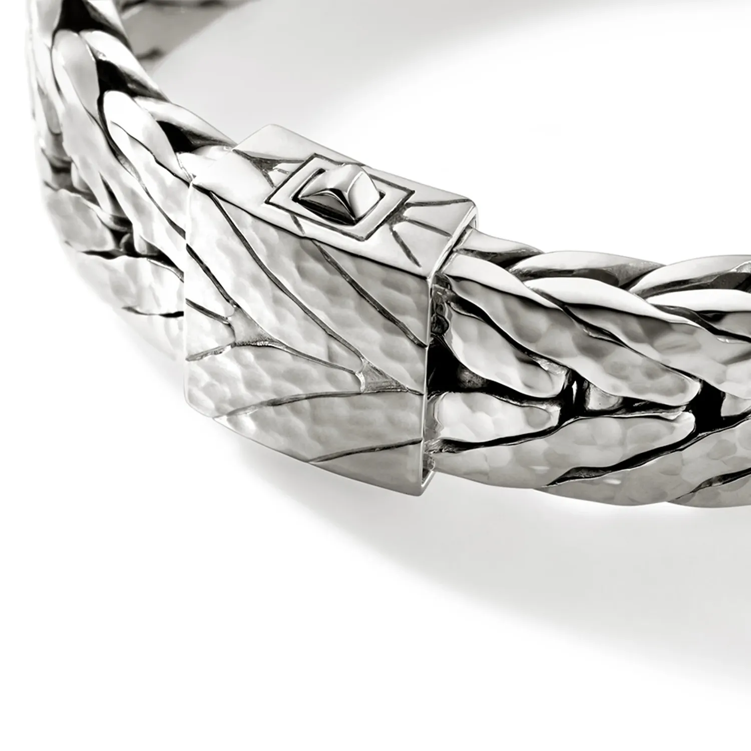 John Hardy Sterling Silver Hammered Wide Bracelet