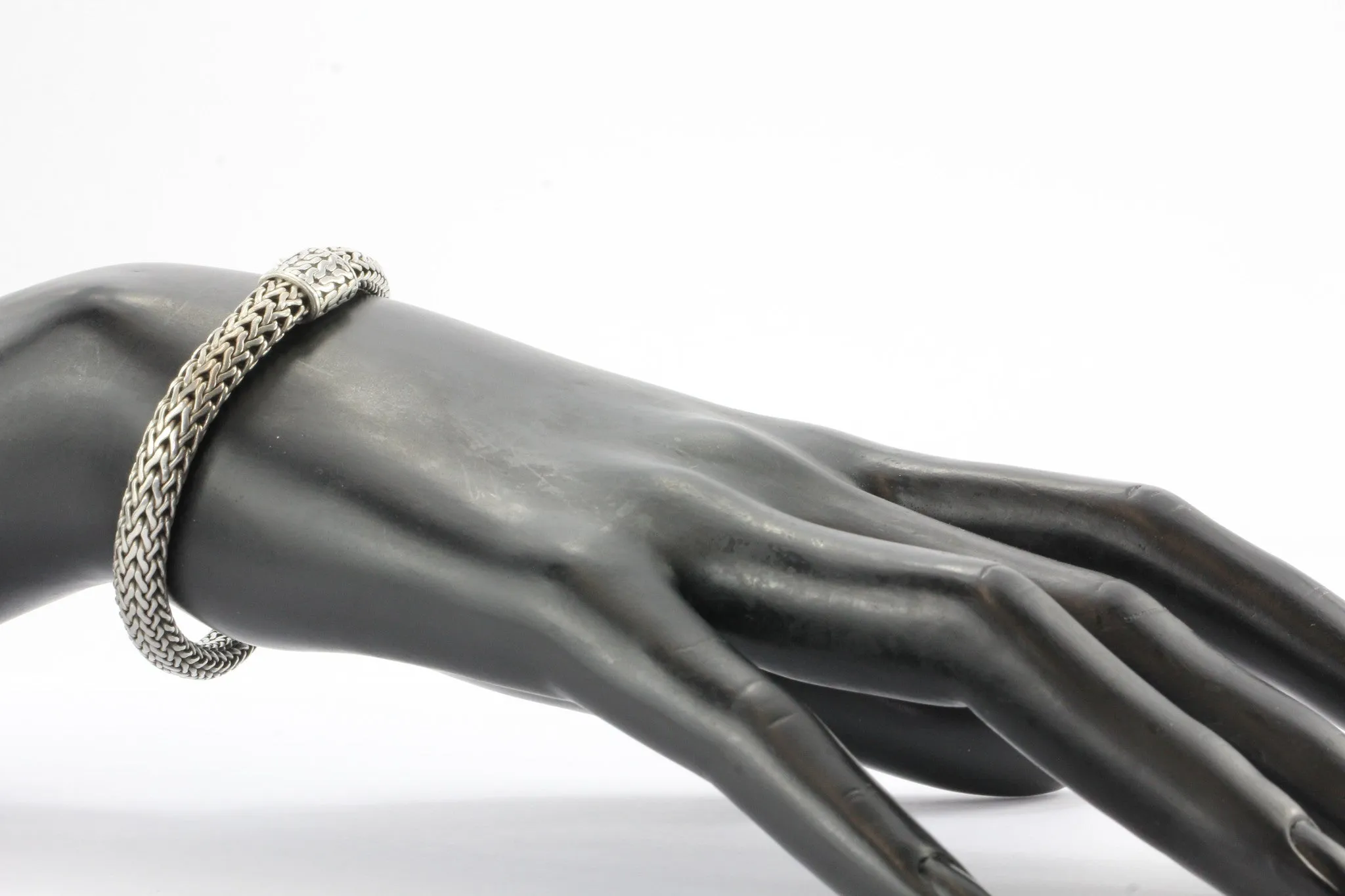 John Hardy Sterling Silver Wheat Chain Bracelet 6 MM