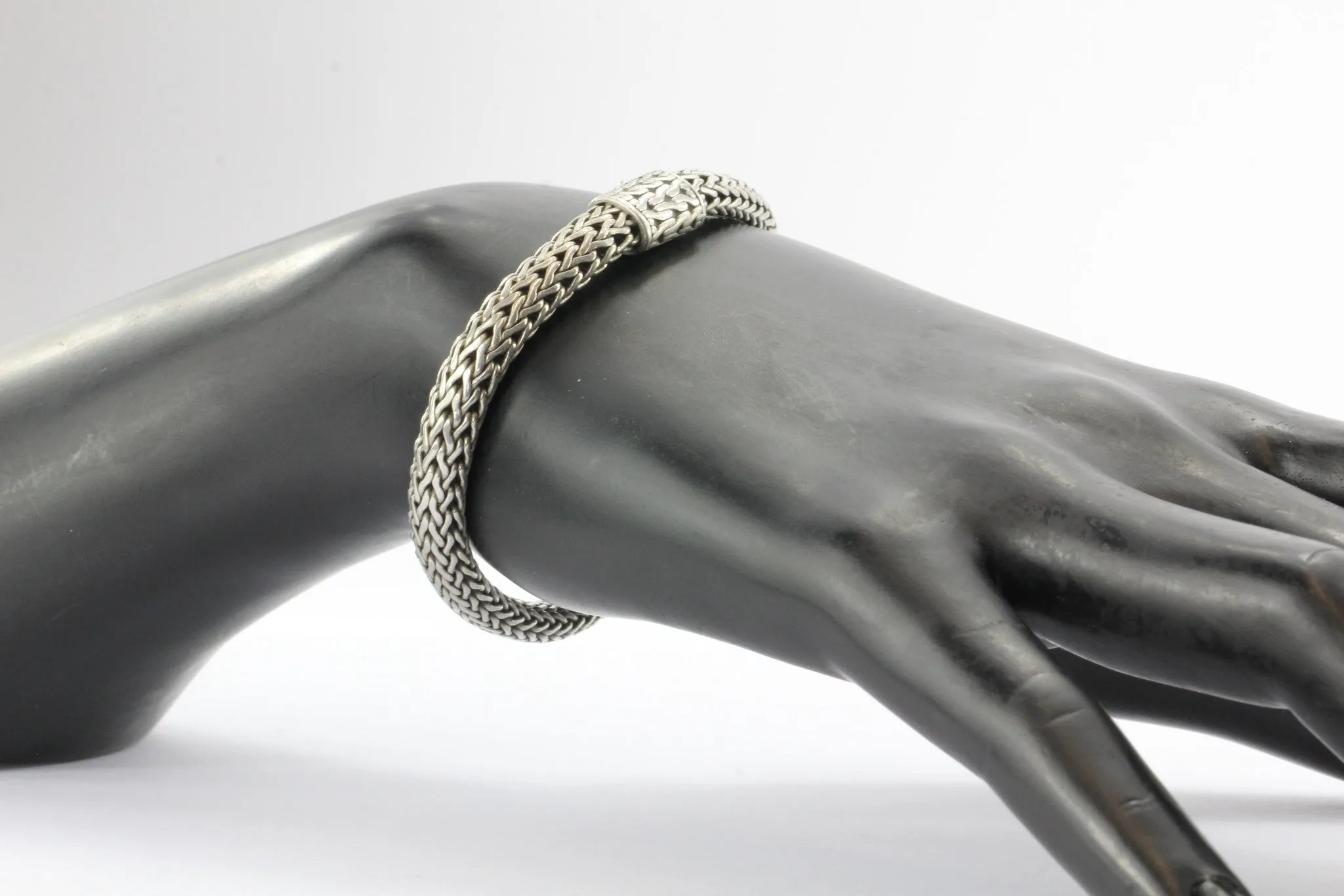 John Hardy Sterling Silver Wheat Chain Bracelet 6 MM