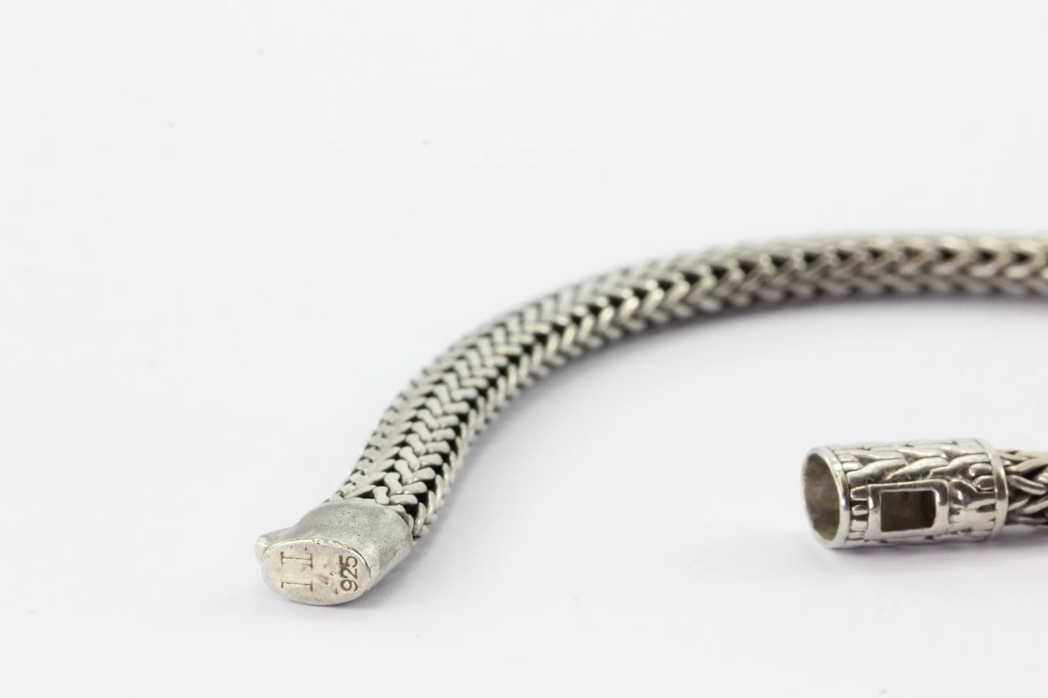 John Hardy Sterling Silver Wheat Chain Bracelet 6 MM