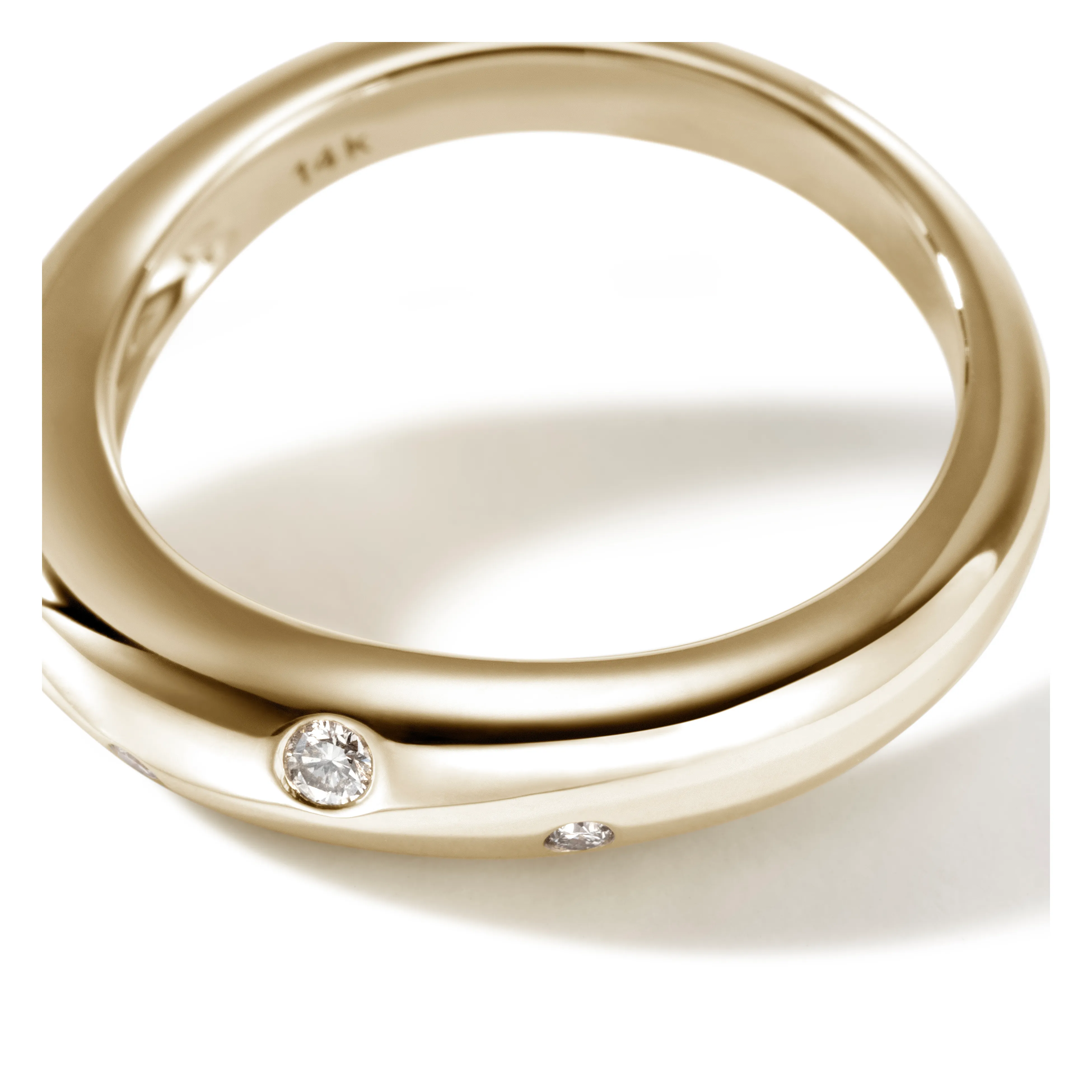 John Hardy Surf Gold Scattered Diamond Ring