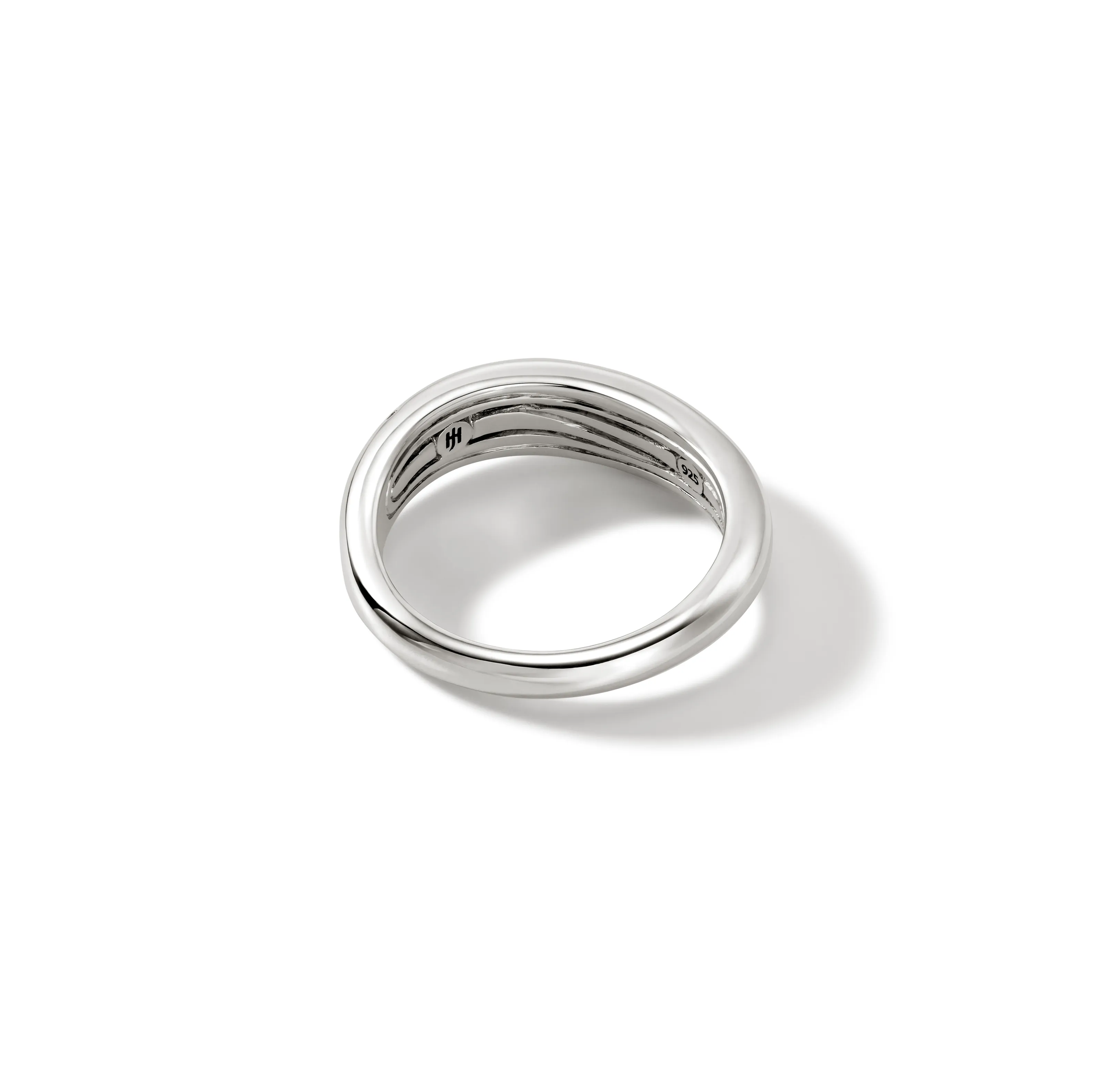John Hardy Surf Silver Scattered Diamond Ring