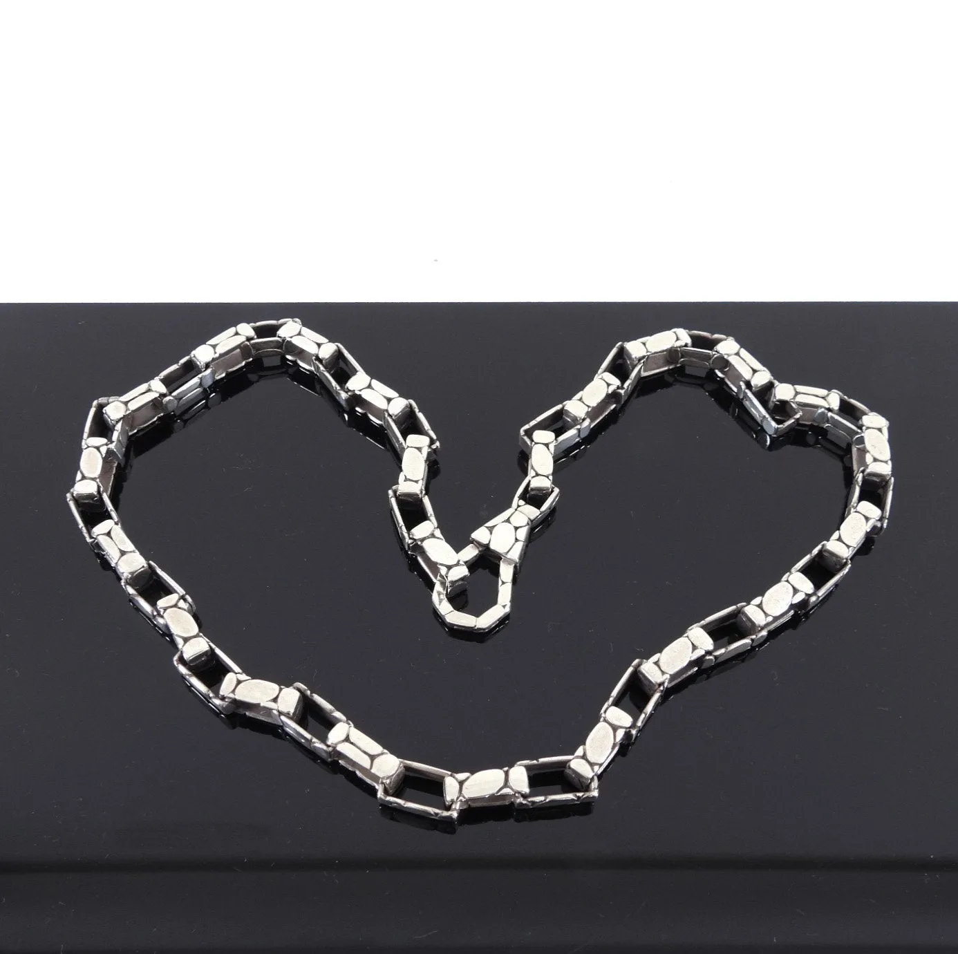 John Hardy Vintage Sterling Silver Box Chain Necklace