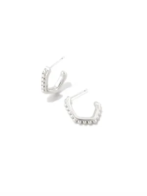 Kendra Scott - Lonnie Silver Beaded Huggie Earrings