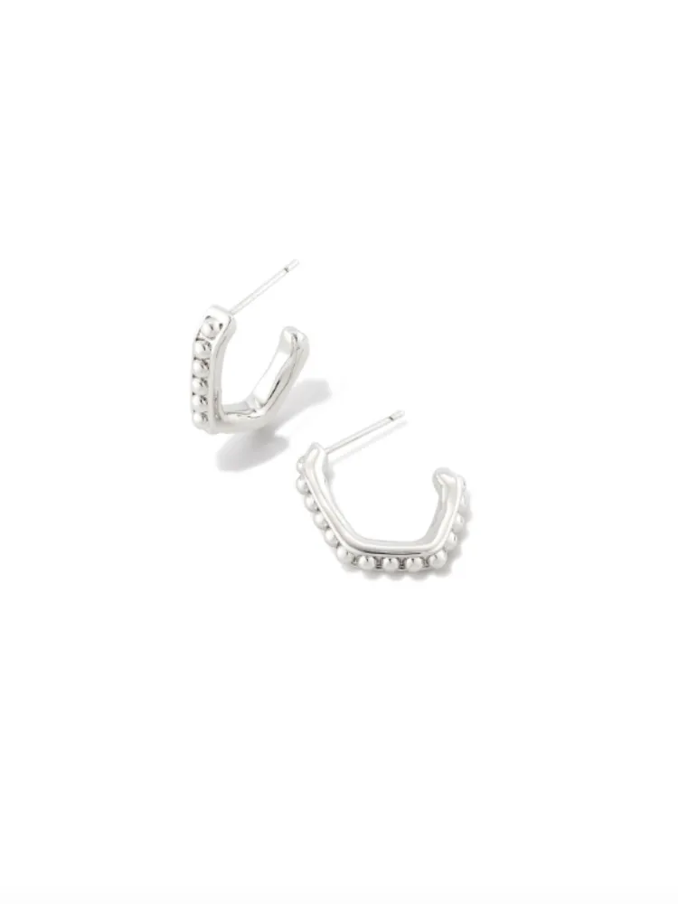 Kendra Scott - Lonnie Silver Beaded Huggie Earrings