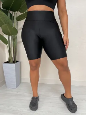KP3002SHP-Shiny Butt Ruched Biker Shorts (6PCS)