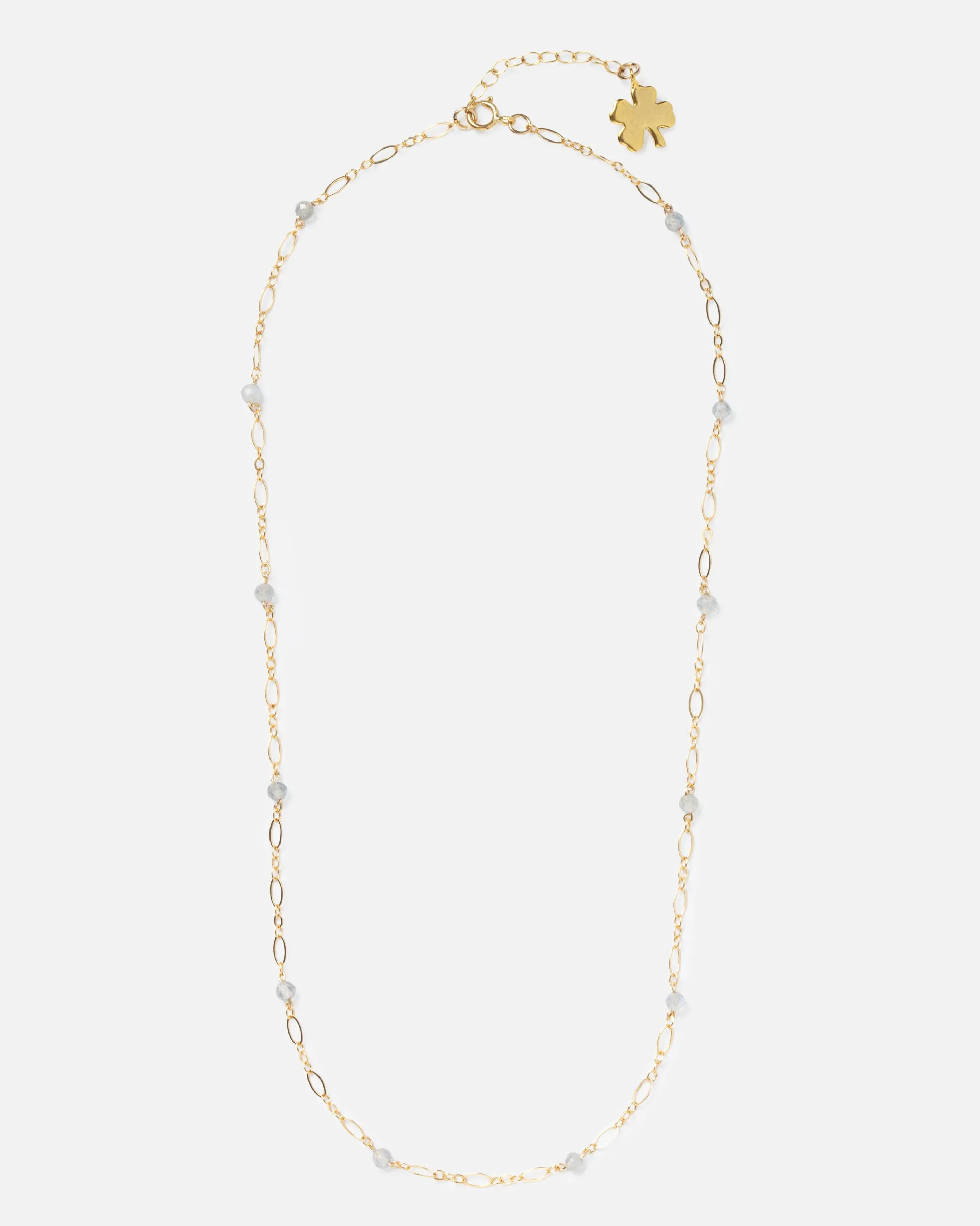 LABRADORITE BEADED 14K GOLD FILLED FANCY CHAIN