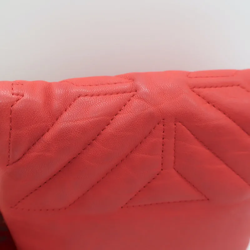 Lanvin Happy Mini Pop Crossbody Bag Red Quilted Leather