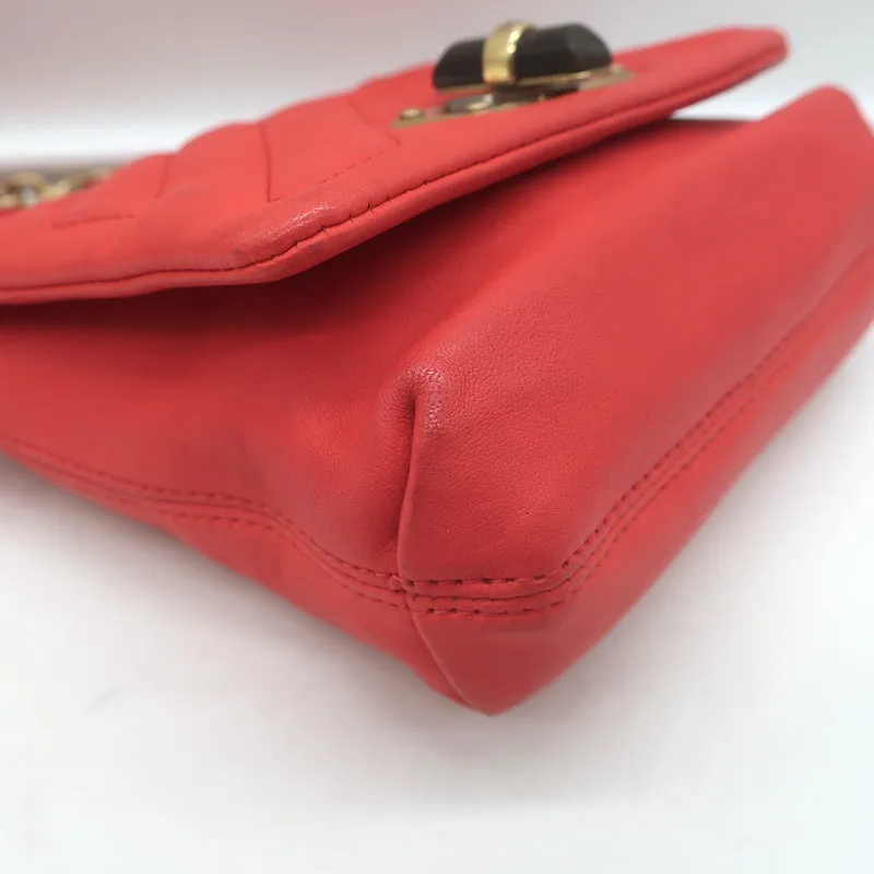 Lanvin Happy Mini Pop Crossbody Bag Red Quilted Leather