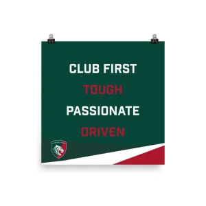 Leicester Tigers Values Poster