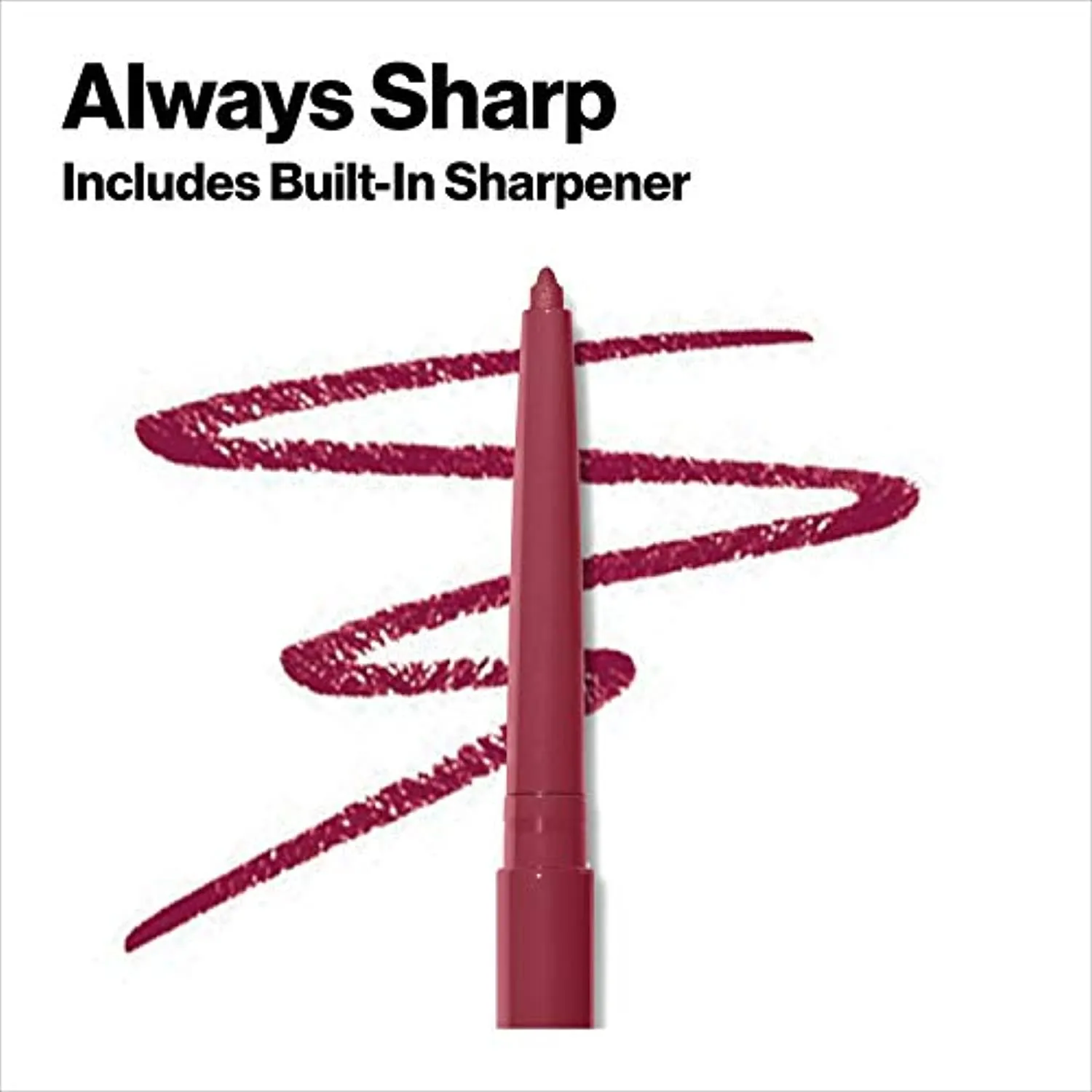 Lip Liner by Revlon, Colorstay Face Makeup with Built-in-Sharpener, Longwear Rich Lip Colors, Smooth Application, 670 Wine, 0.32 Oz