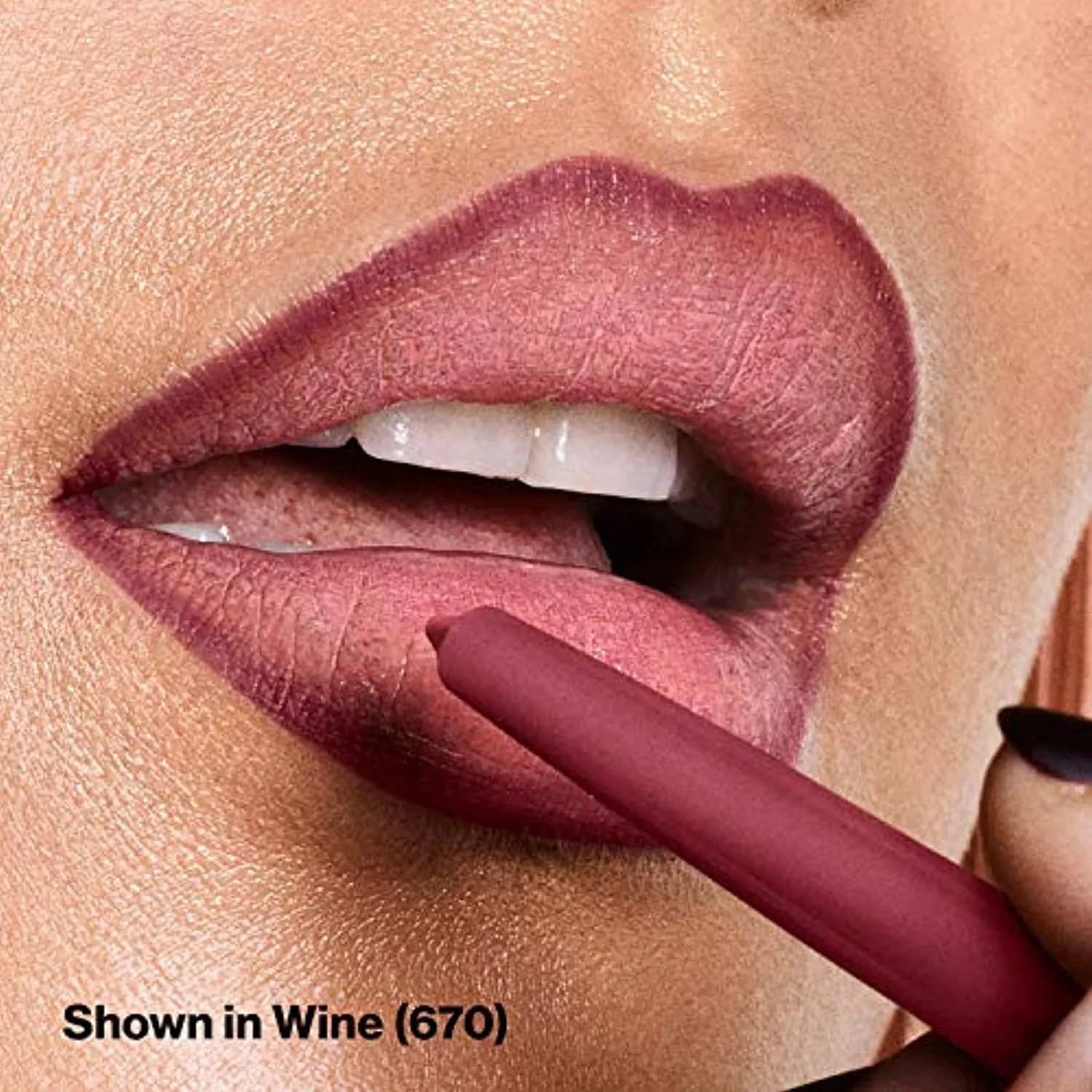 Lip Liner by Revlon, Colorstay Face Makeup with Built-in-Sharpener, Longwear Rich Lip Colors, Smooth Application, 670 Wine, 0.32 Oz