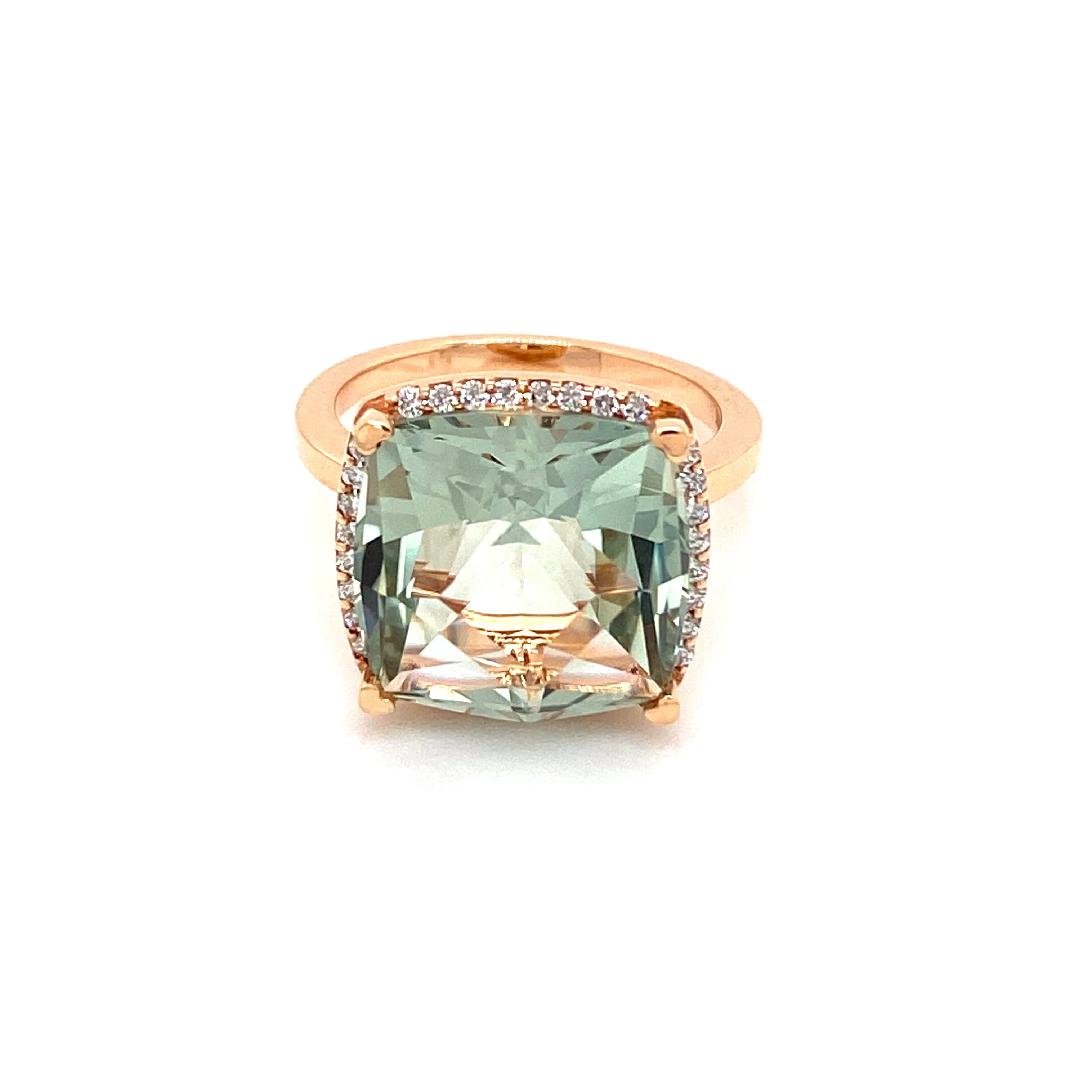 Lisa Nik Fancy Cut Green Amethyst Ring