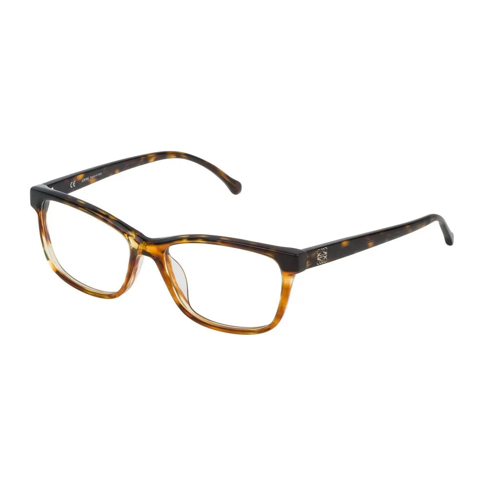 Loewe VLWA20M5406K1 Women Brown Optical Frame Acetate Bicolor Oval Eyeglasses
