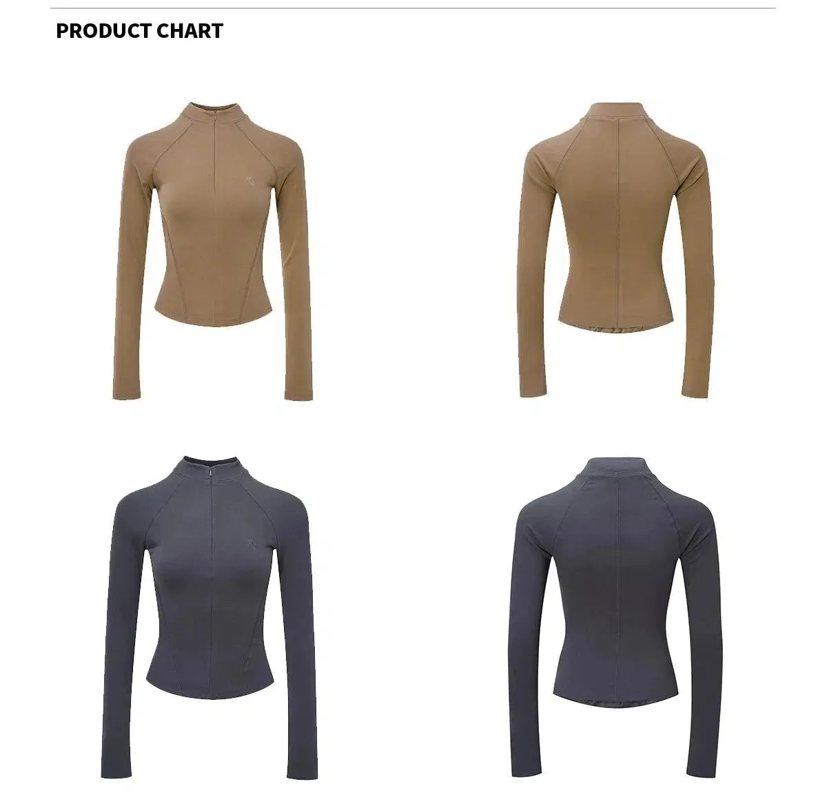 Logo Detail Sleek High-Neck Zippered Pullover