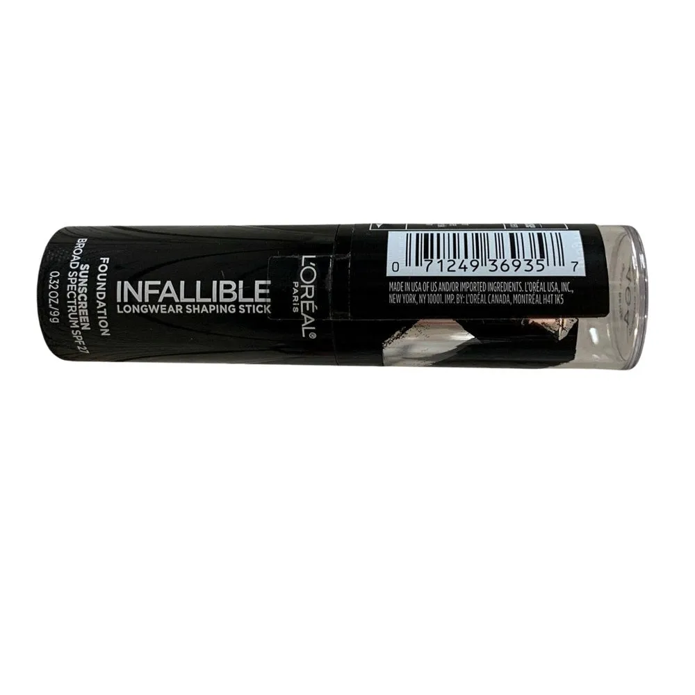 L'oreal Paris Infallible Longwear Shaping Stick Foundation, Shell Beige # 404