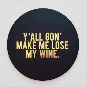 Lose My Wine Leather Coaster