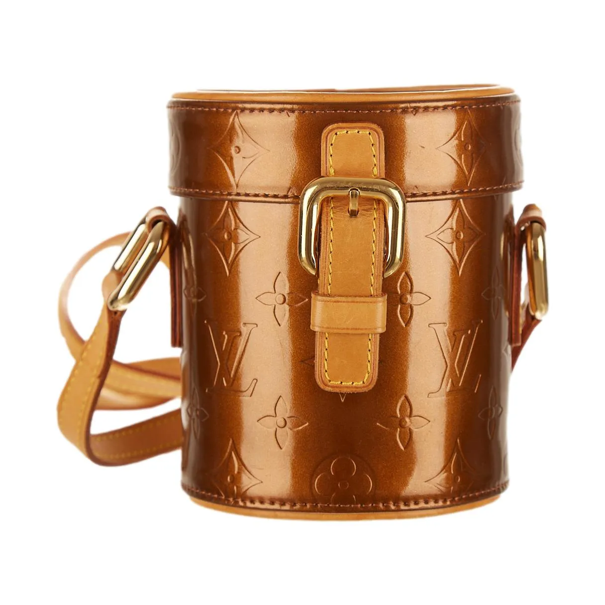 Louis Vuitton Brown Monogram Vernis Cylinder Bag