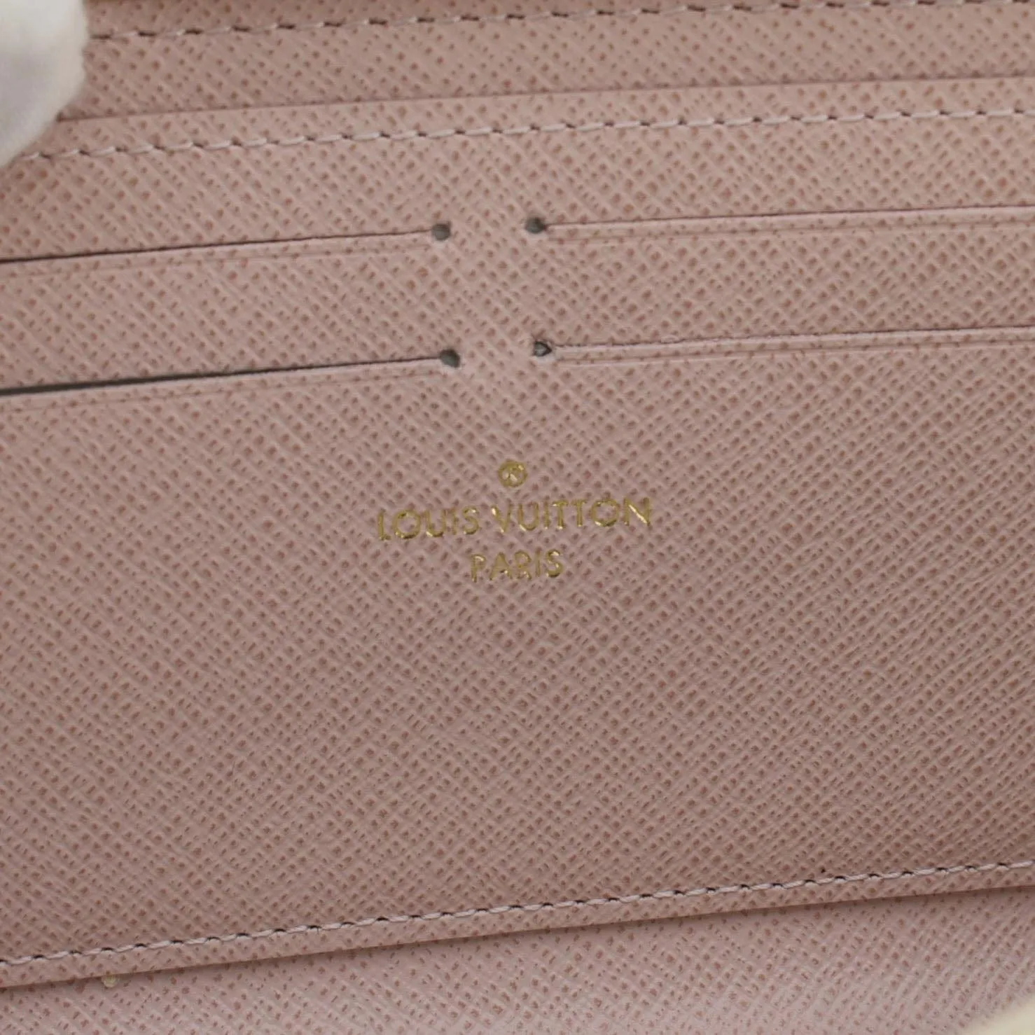 LOUIS VUITTON Clemence Damier Azur Wallet Rose Ballerine