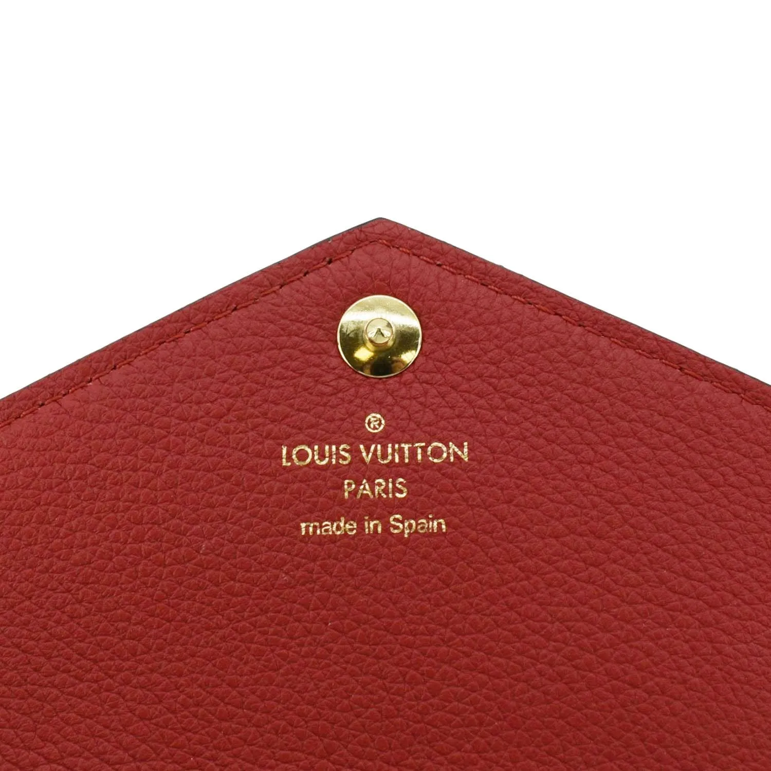 LOUIS VUITTON Double V Leather Wallet Red