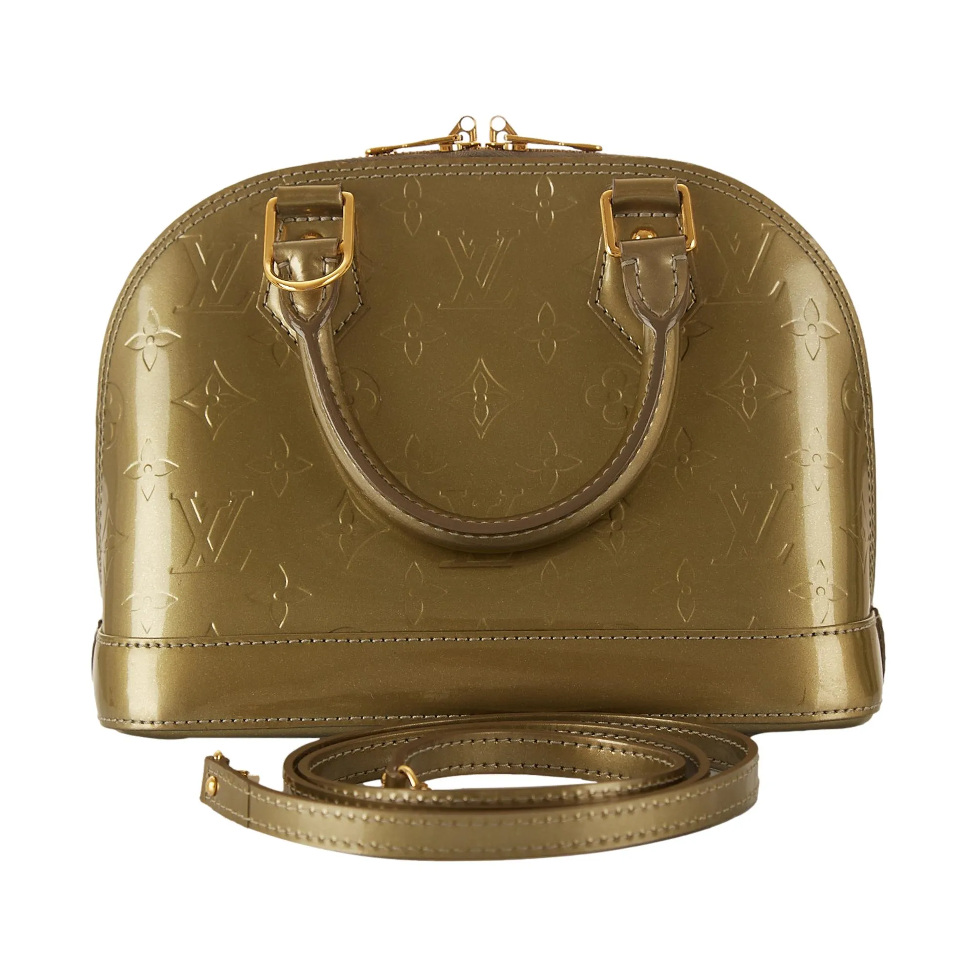 Louis Vuitton Green Monogram Vernis Alma Bag