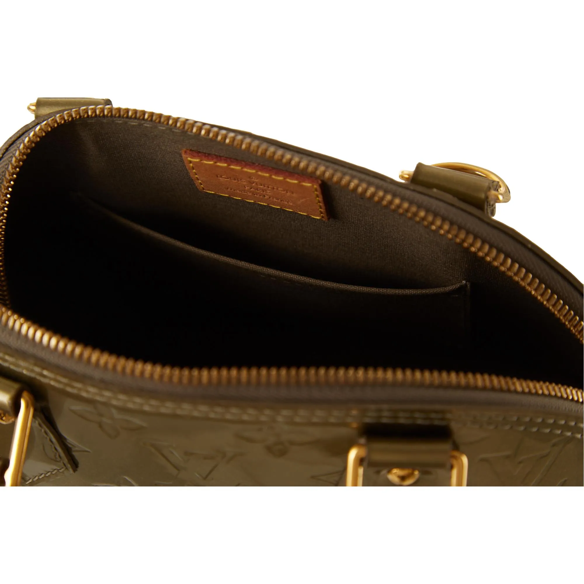 Louis Vuitton Green Monogram Vernis Alma Bag