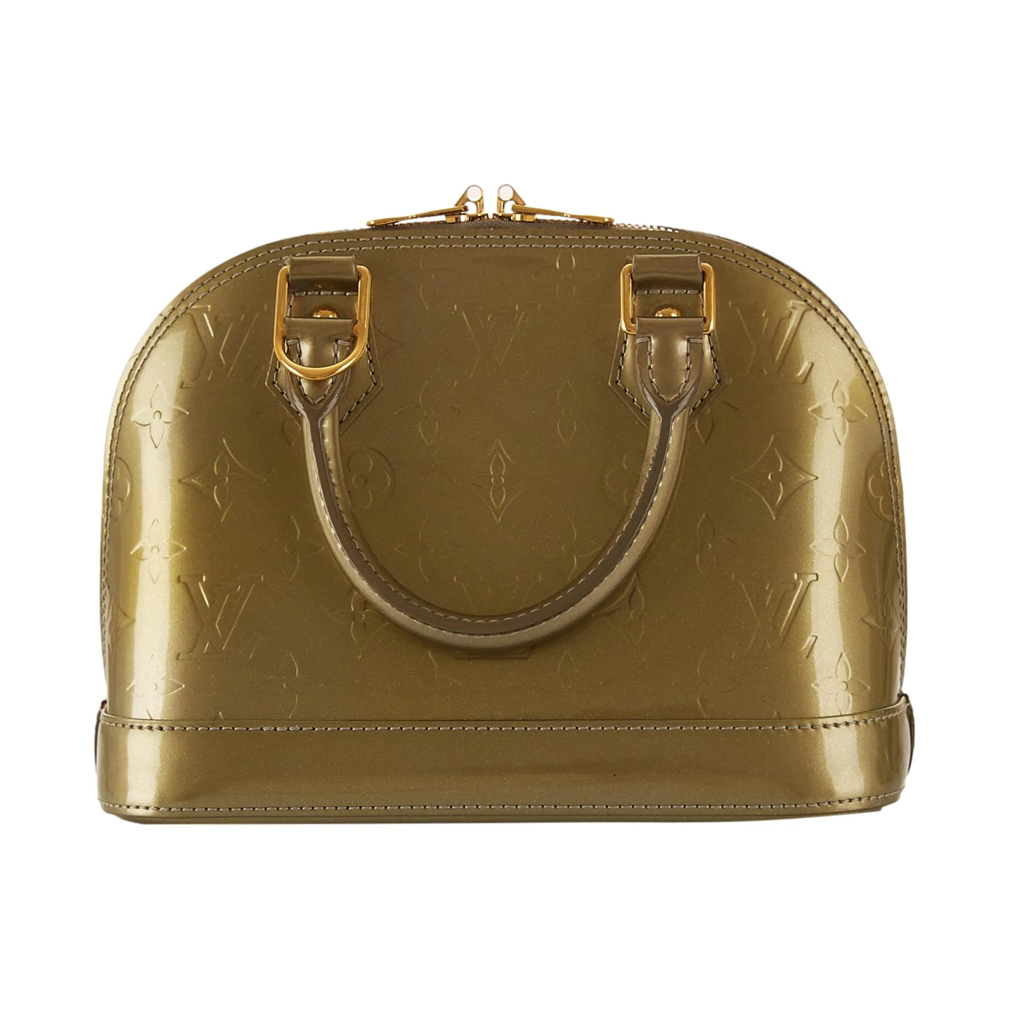 Louis Vuitton Green Monogram Vernis Alma Bag