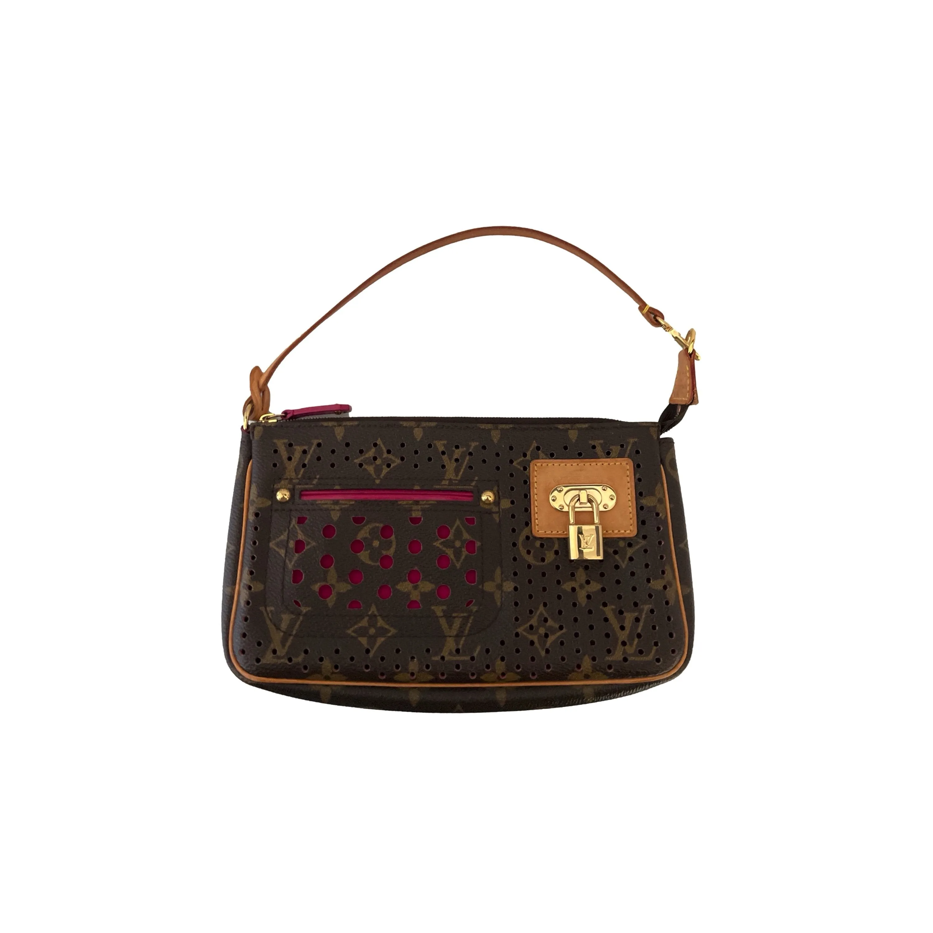 Louis Vuitton Monogram Perforated Fuchsia Shoulder Bag