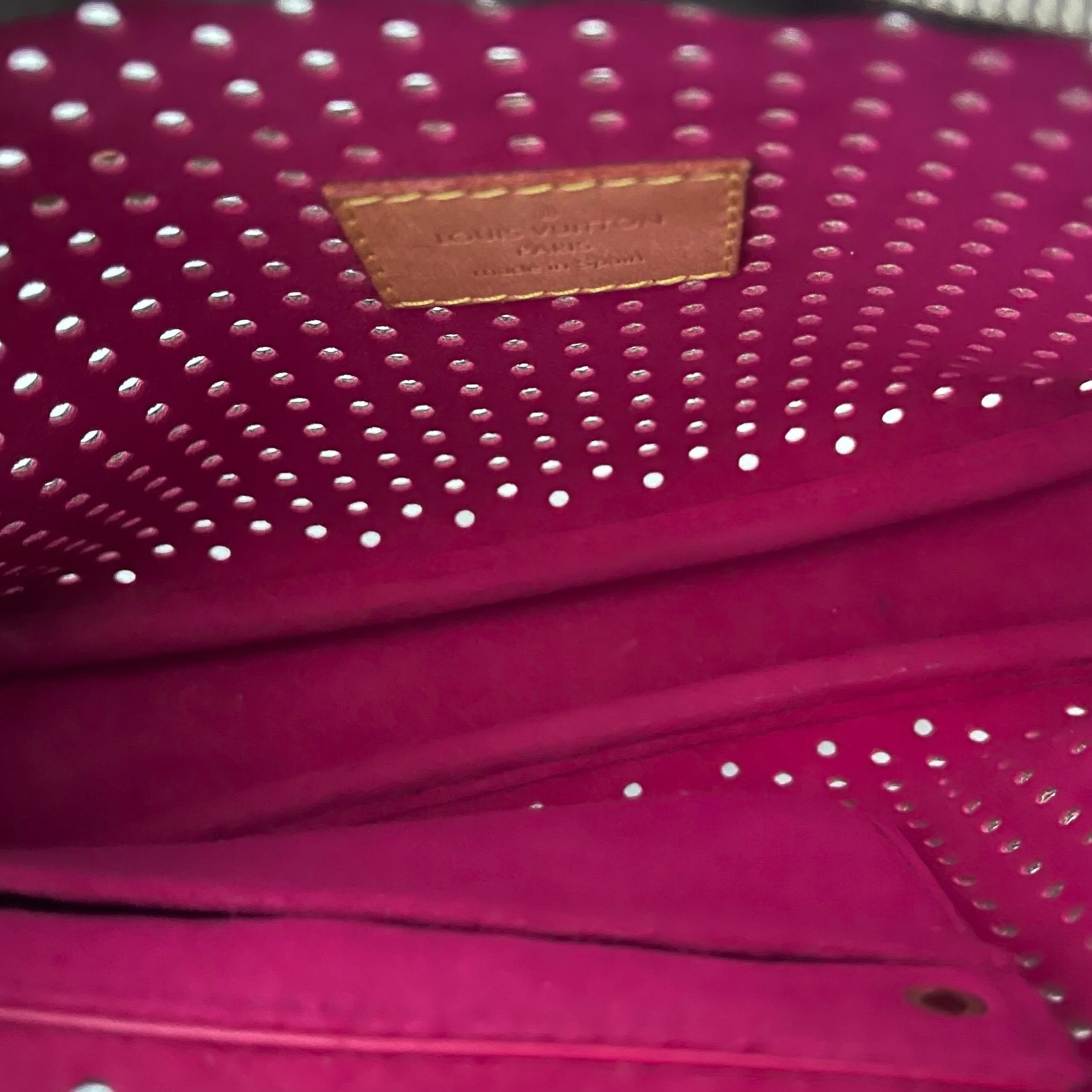 Louis Vuitton Monogram Perforated Fuchsia Shoulder Bag
