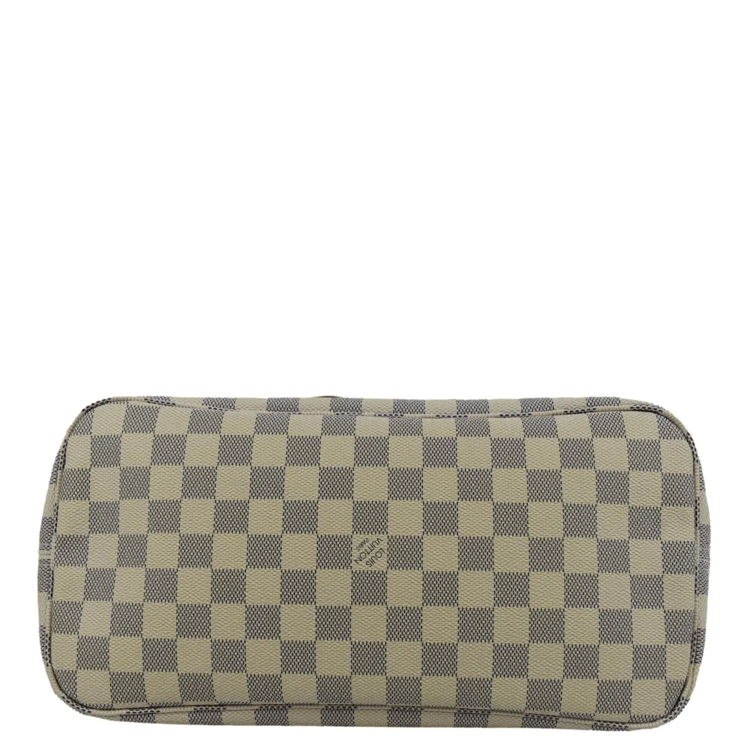 LOUIS VUITTON Neverfull MM Damier Azur Shoulder Bag White