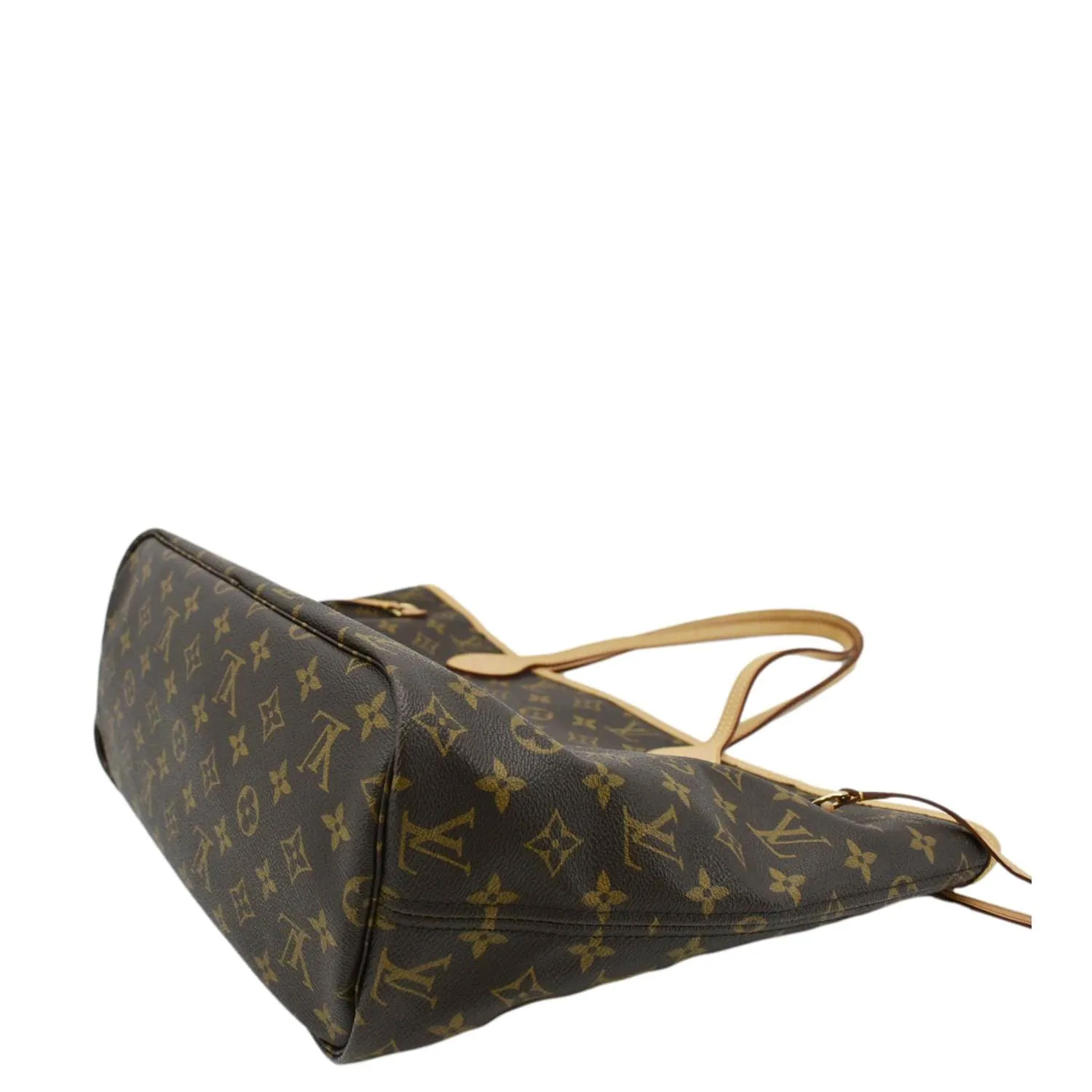 LOUIS VUITTON Neverfull MM Monogram Canvas Tote Bag Brown