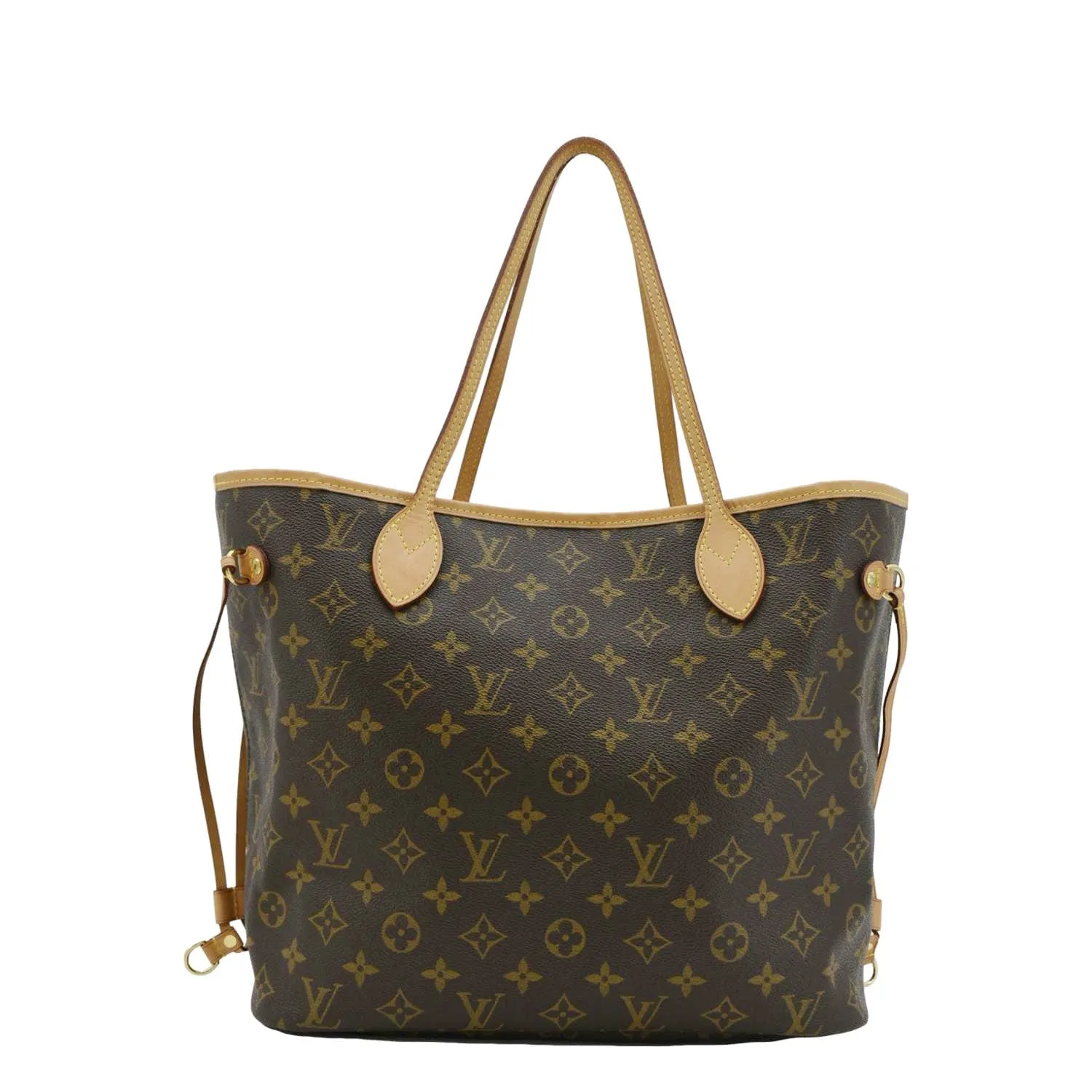 LOUIS VUITTON Neverfull MM Monogram Canvas Tote Bag Brown
