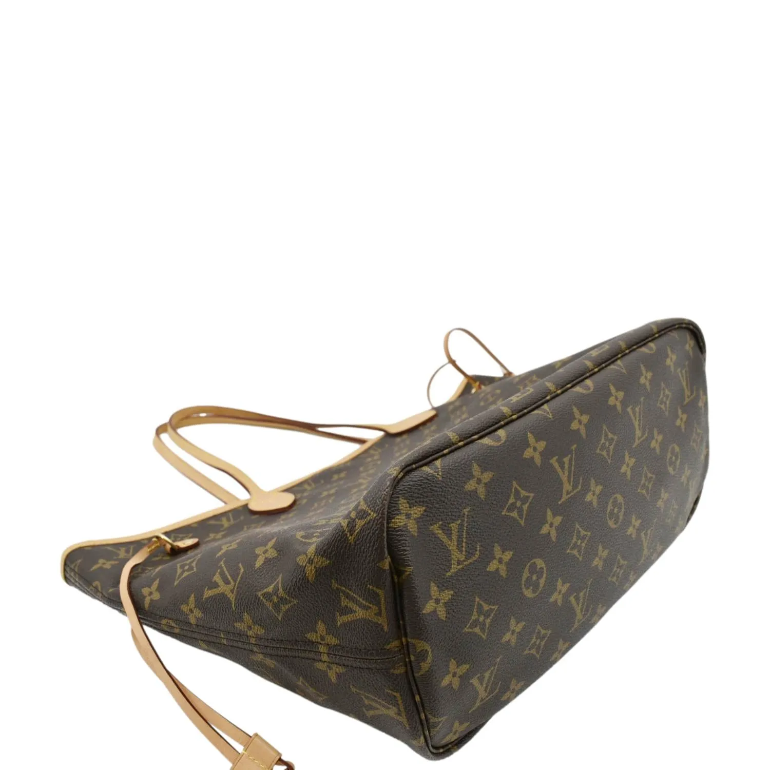 LOUIS VUITTON Neverfull MM Monogram Canvas Tote Bag Brown