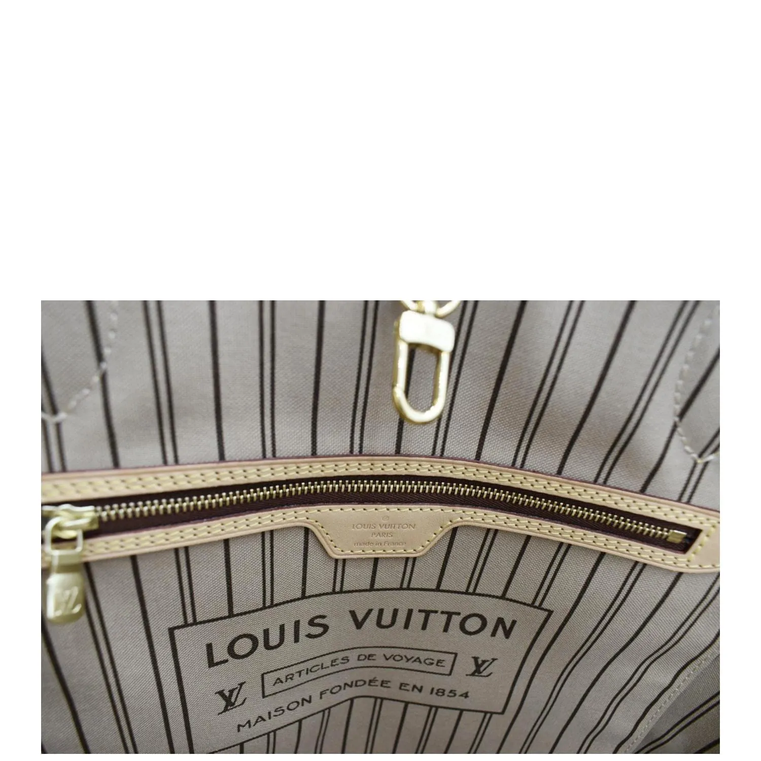LOUIS VUITTON Neverfull MM Monogram Canvas Tote Bag Brown