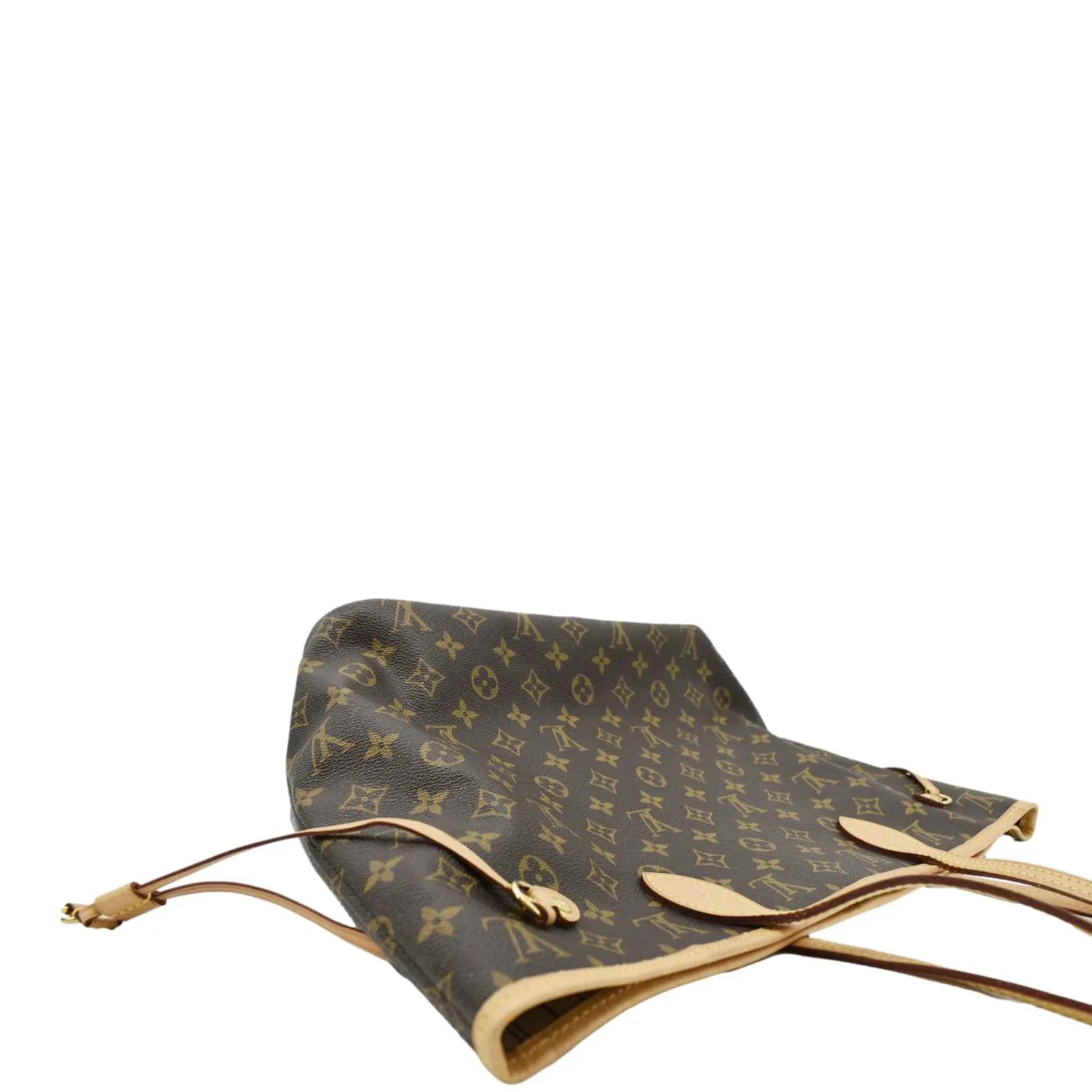 LOUIS VUITTON Neverfull MM Monogram Canvas Tote Bag Brown