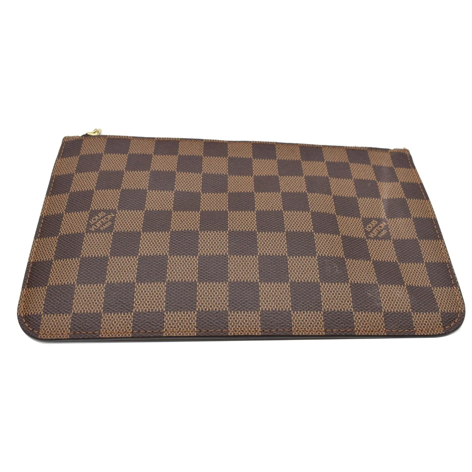 LOUIS VUITTON Pochette Wristlet Pouch Damier Ebene Neverfull MM Brown