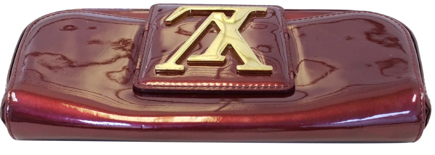 LOUIS VUITTON Rouge Fauviste Vernis Pochette Sobe Clutch Bag