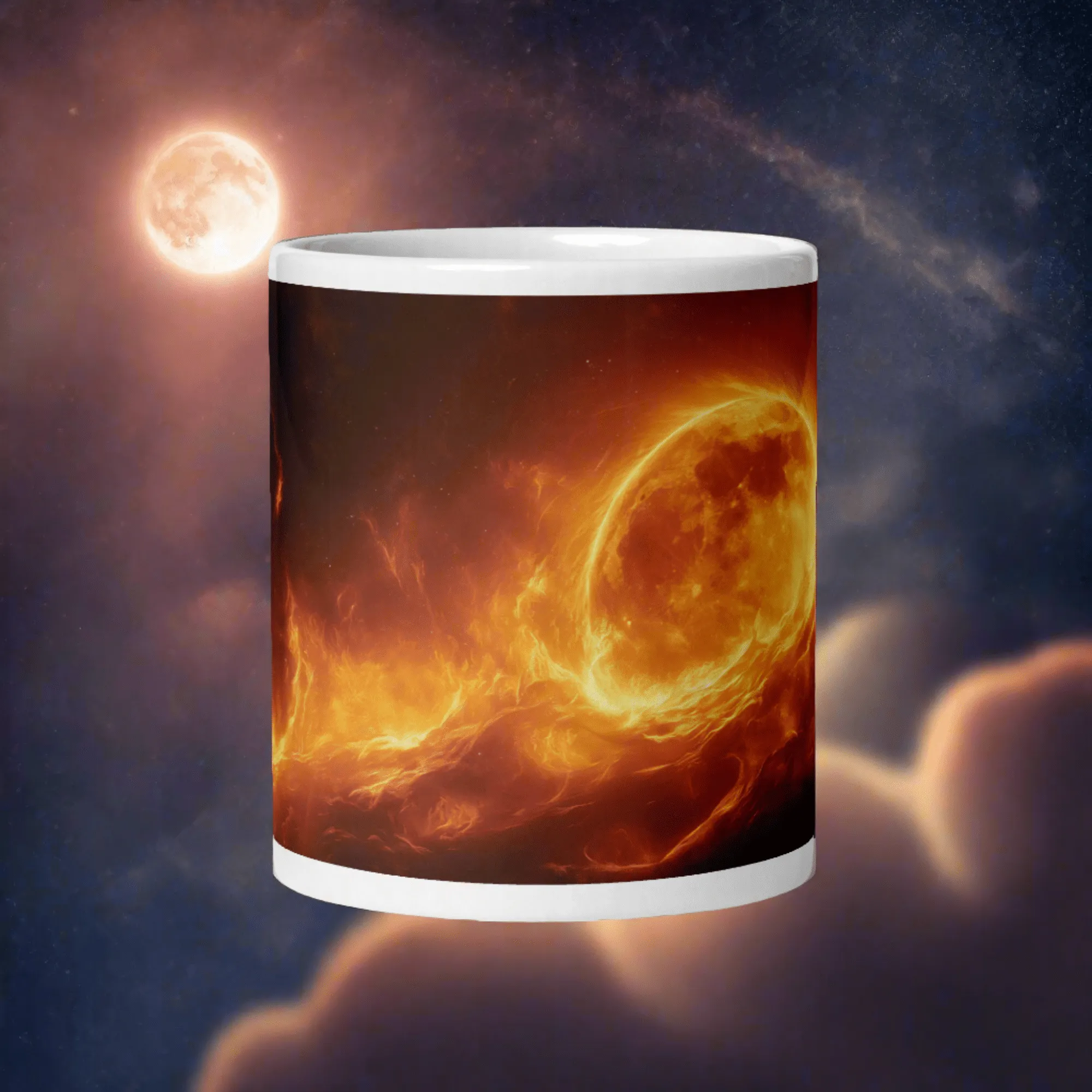 Lunar Heat White Glossy Mug