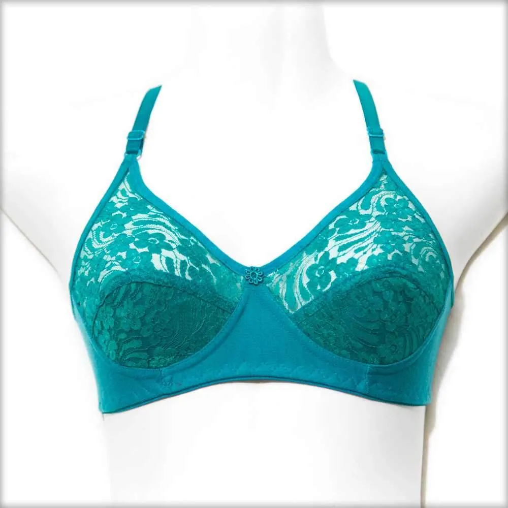 Madam FAB Green Non Padded Net Bra