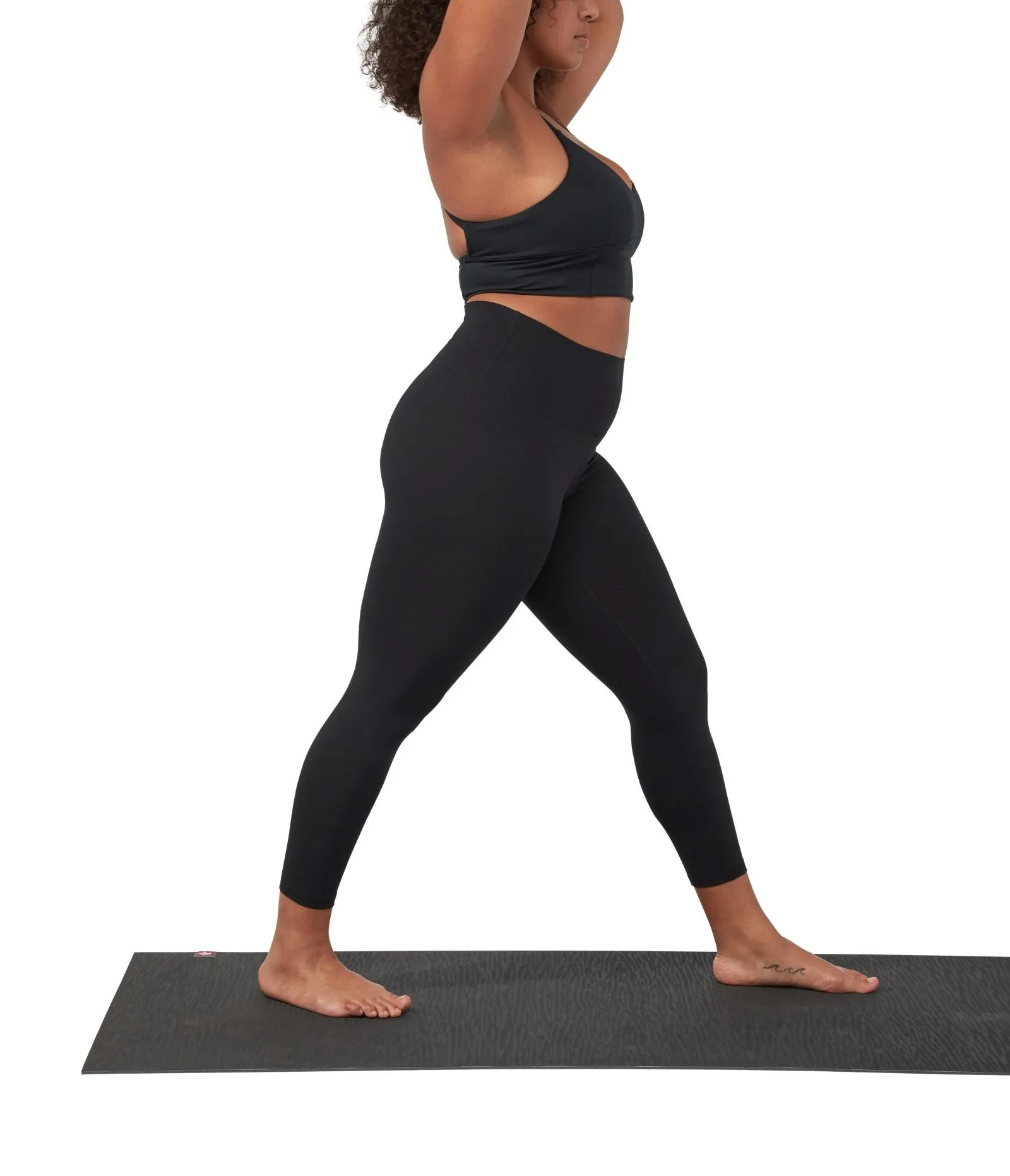 Manduka Apparel - Women's Foundation Legging - High Rise 7/8 W/Media Pocket1 - Black