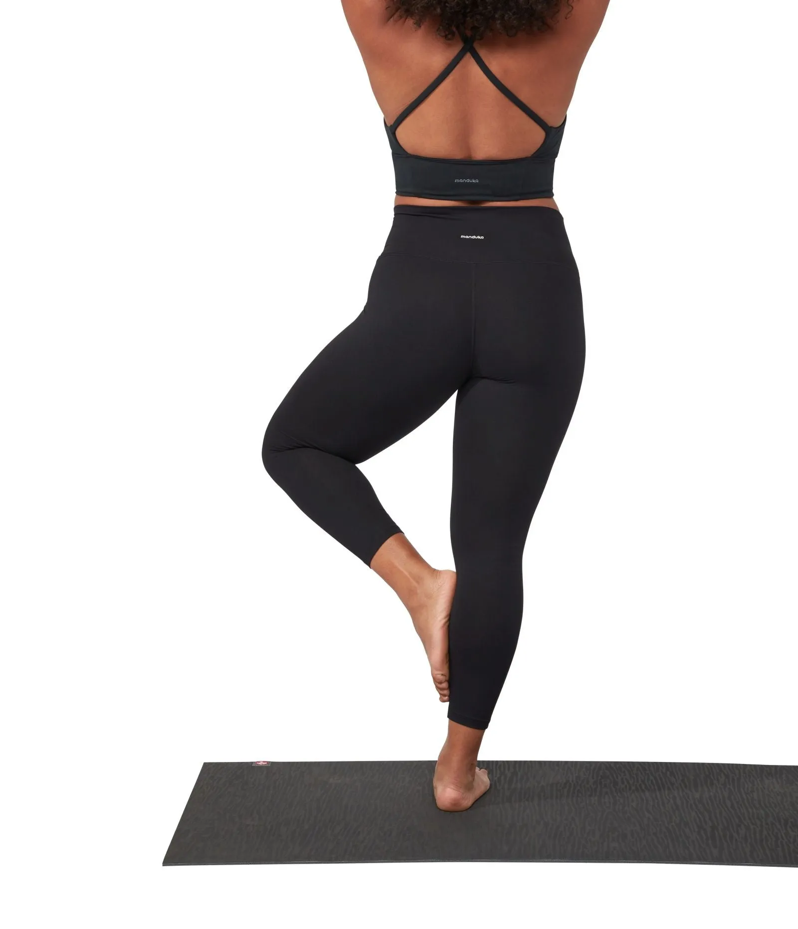Manduka Apparel - Women's Foundation Legging - High Rise 7/8 W/Media Pocket1 - Black