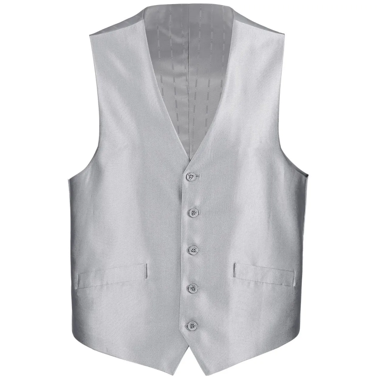 Men's Renoir Shiny Silver Suit Vest