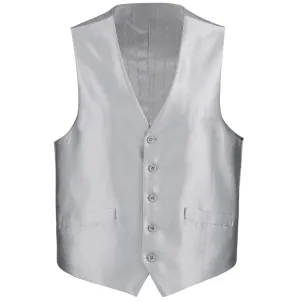 Men's Renoir Shiny Silver Suit Vest