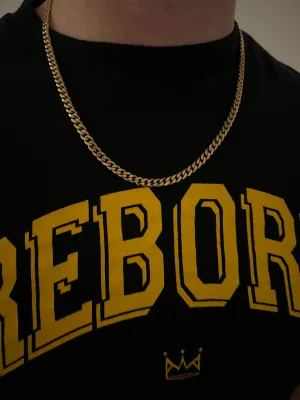 MENS SHINY GOLD CUBAN CHAIN