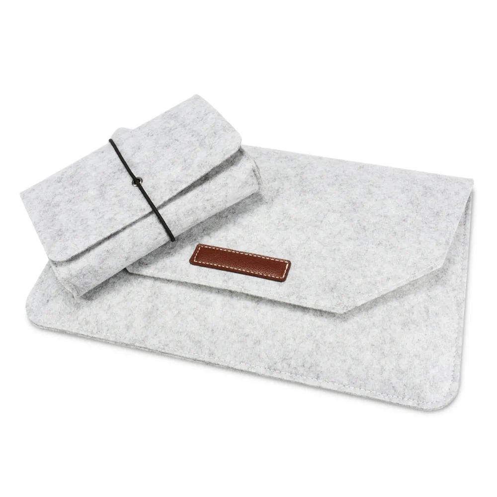 Merino Wool Laptop Sleeve 11-inch Set