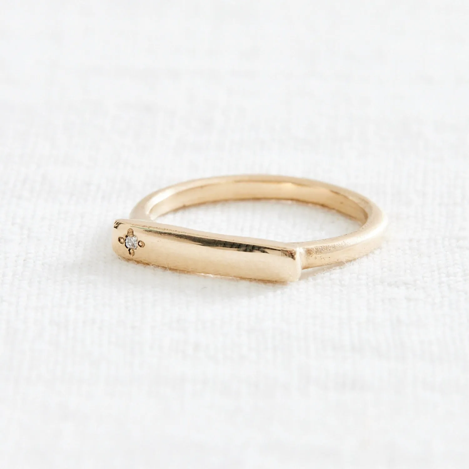 Message Ring - Single Diamond